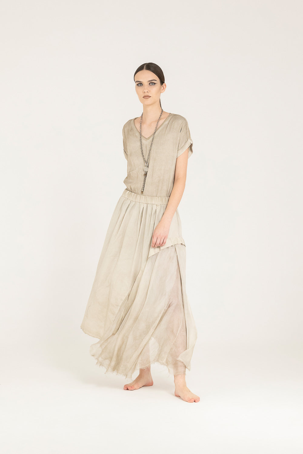 Sand Shell Long Skirt