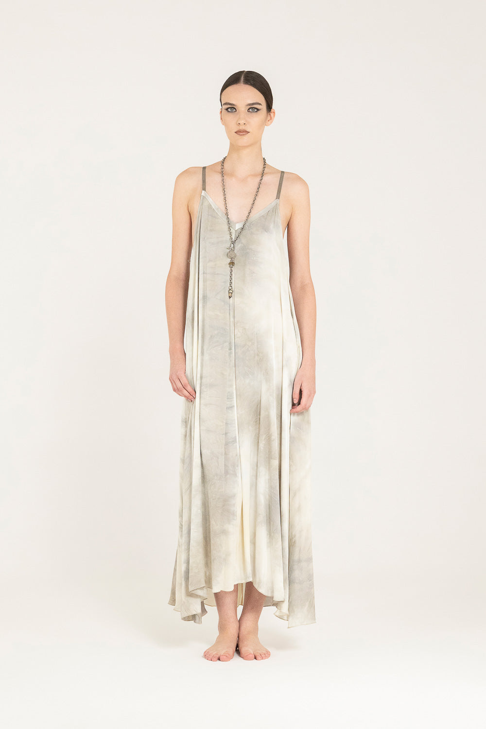 Sand Shell Print Petticoat Dress