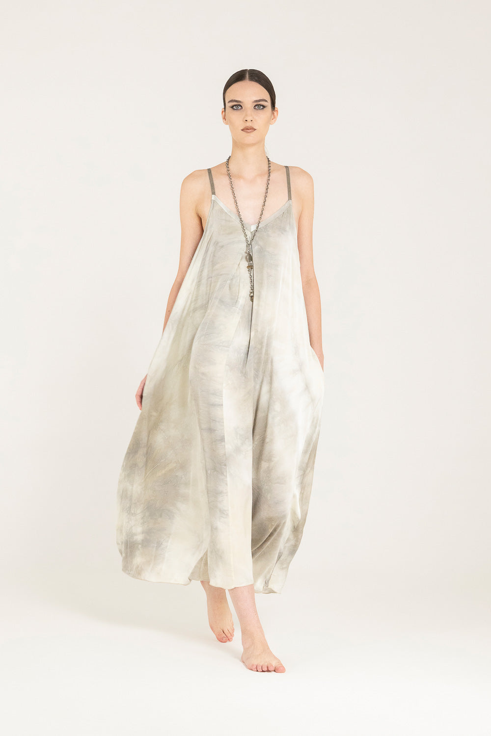 Sand Shell Print Petticoat Dress