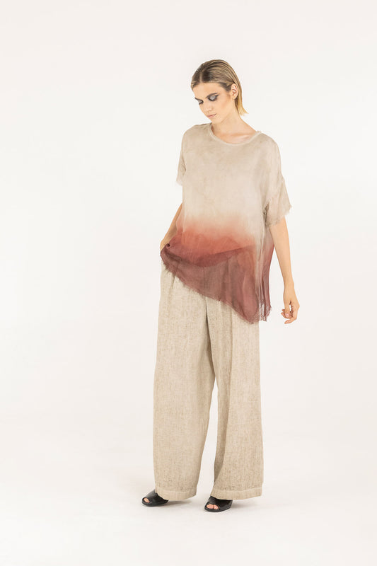 Sand Shell Spray Red Orsh Boxy T-shirt