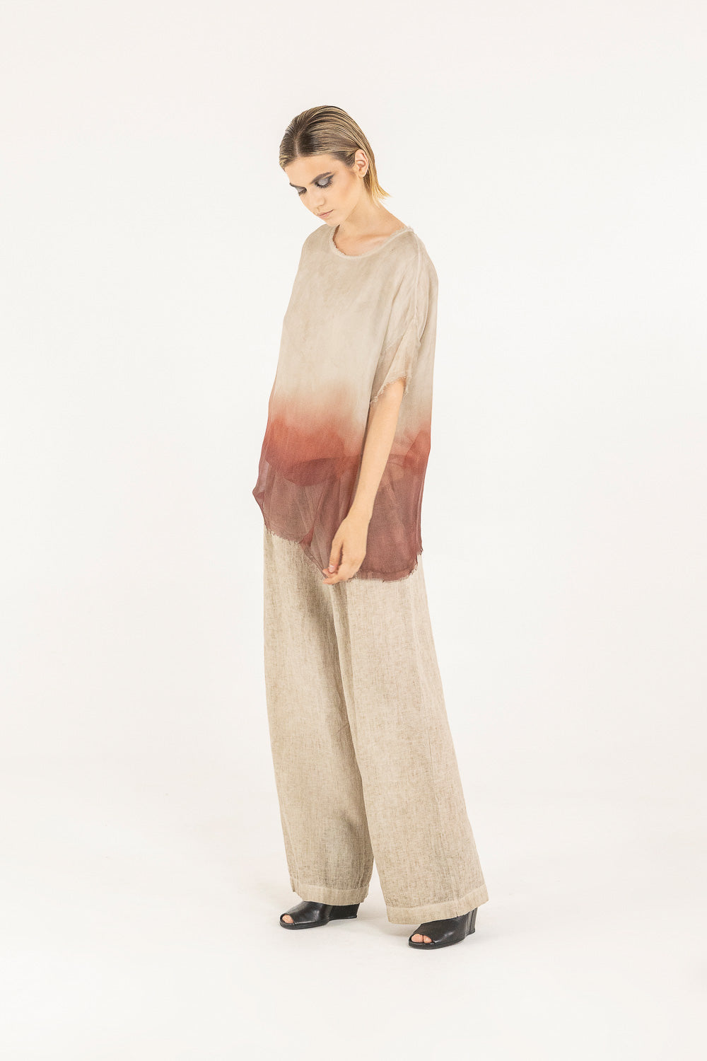 Sand Shell Spray Red Orsh Boxy T-shirt