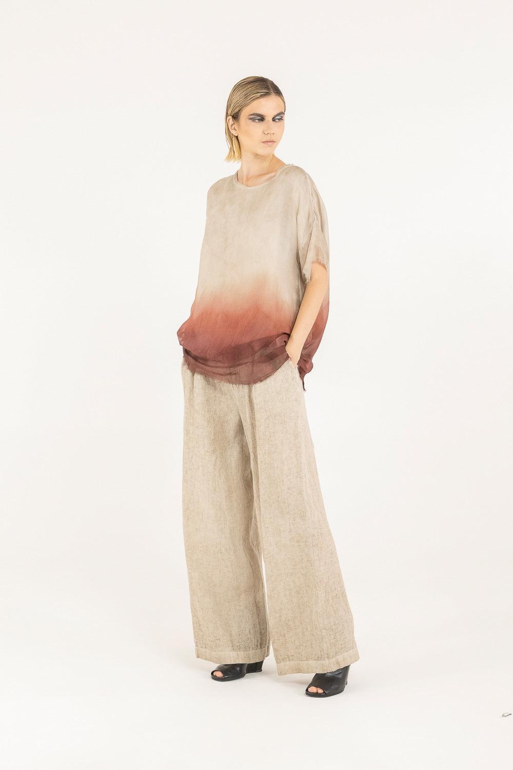 Sand Shell Spray Red Orsh Boxy T-shirt