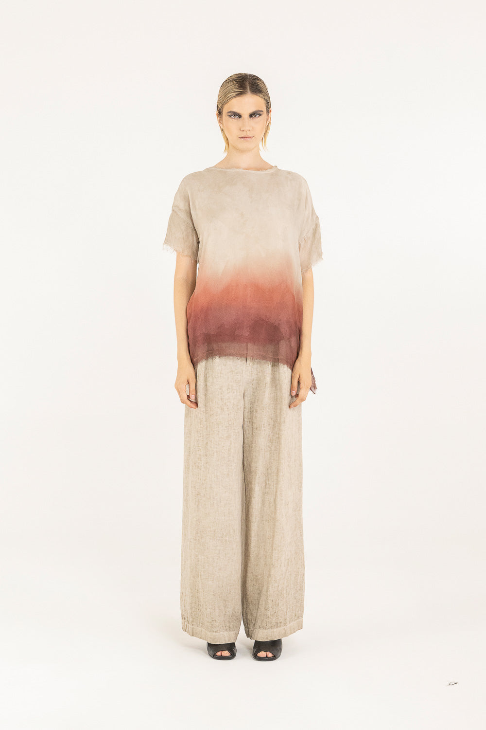 Sand Shell Spray Red Orsh Boxy T-shirt