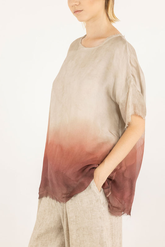 Sand Shell Spray Red Orsh Boxy T-shirt