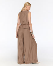 Load image into Gallery viewer, Mocha wrap vest and voluminous trousers set
