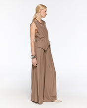 Load image into Gallery viewer, Mocha wrap vest and voluminous trousers set
