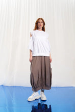 Load image into Gallery viewer, White Cut-out T-shirt
