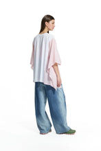 Load image into Gallery viewer, White Pink Front Printed Wide Fit Batwing Sleeve T
