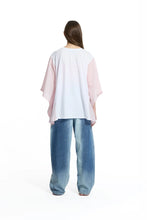 Load image into Gallery viewer, White Pink Front Printed Wide Fit Batwing Sleeve T
