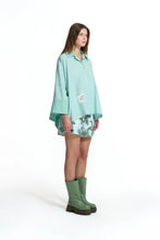Load image into Gallery viewer, Green Back Print Relaxed Fit Tunic Shirt
