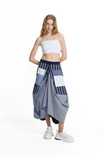 Load image into Gallery viewer, Multicolor Paneled Draped Asymmetric Skirt
