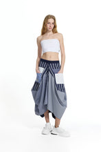 Load image into Gallery viewer, Multicolor Paneled Draped Asymmetric Skirt
