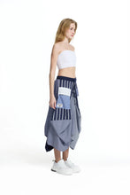 Load image into Gallery viewer, Multicolor Paneled Draped Asymmetric Skirt
