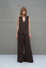 Load image into Gallery viewer, Brown Belted Vest

