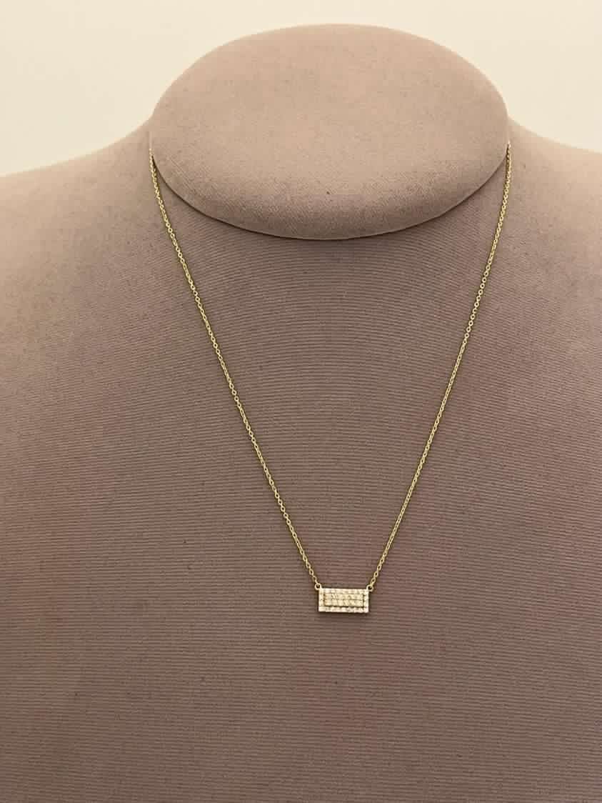 Rectangle Pendant Full Diamonds