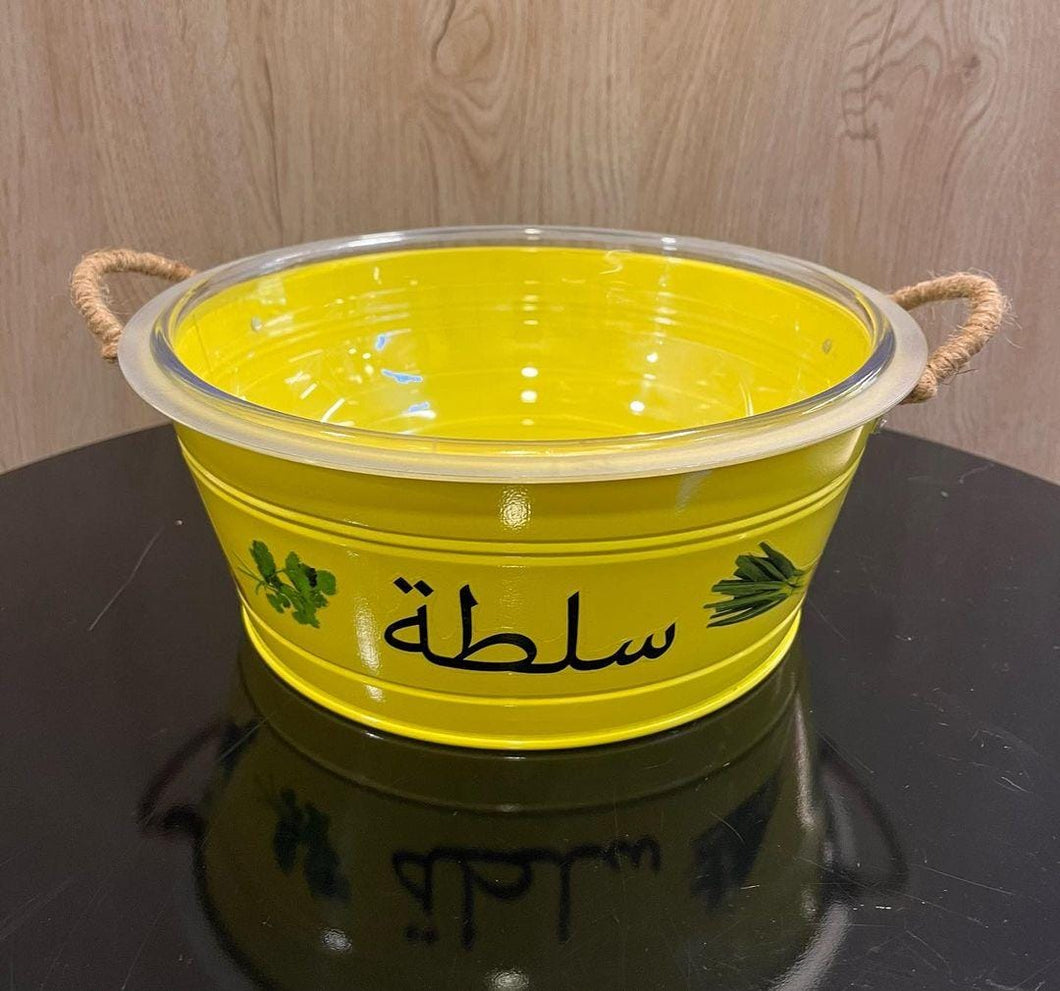 Salata yellow metal bowl XL