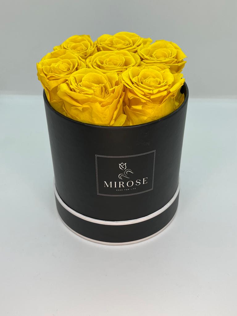 Round Box Small 5 Colors 7 Roses