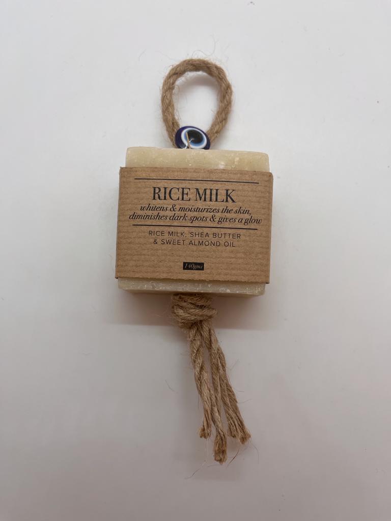 All Natural Rice Milk Soap With Rope