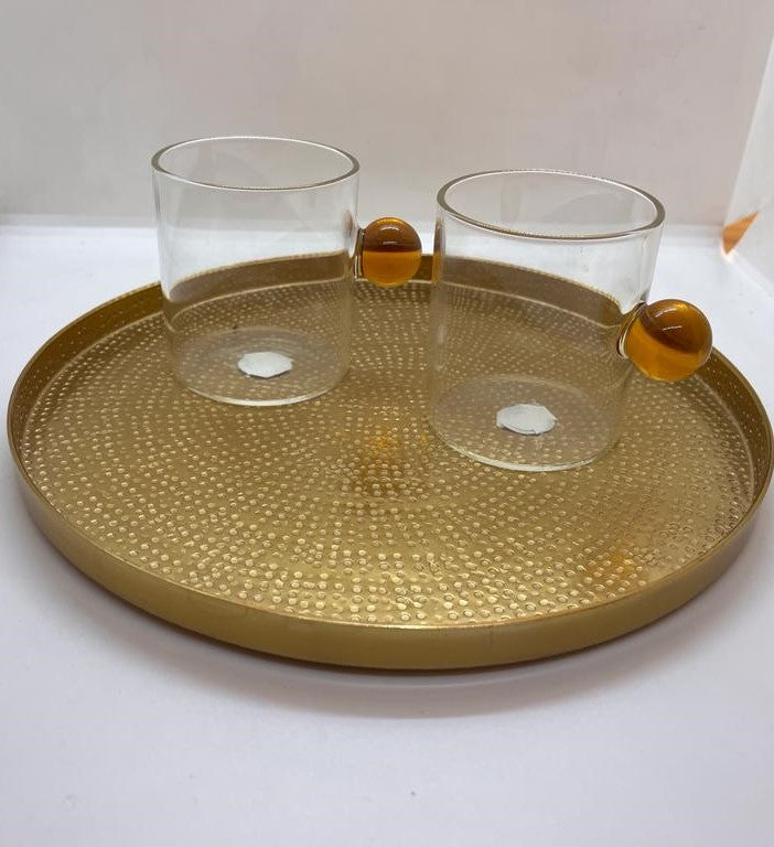 Tray Sun Stainless steel Gold