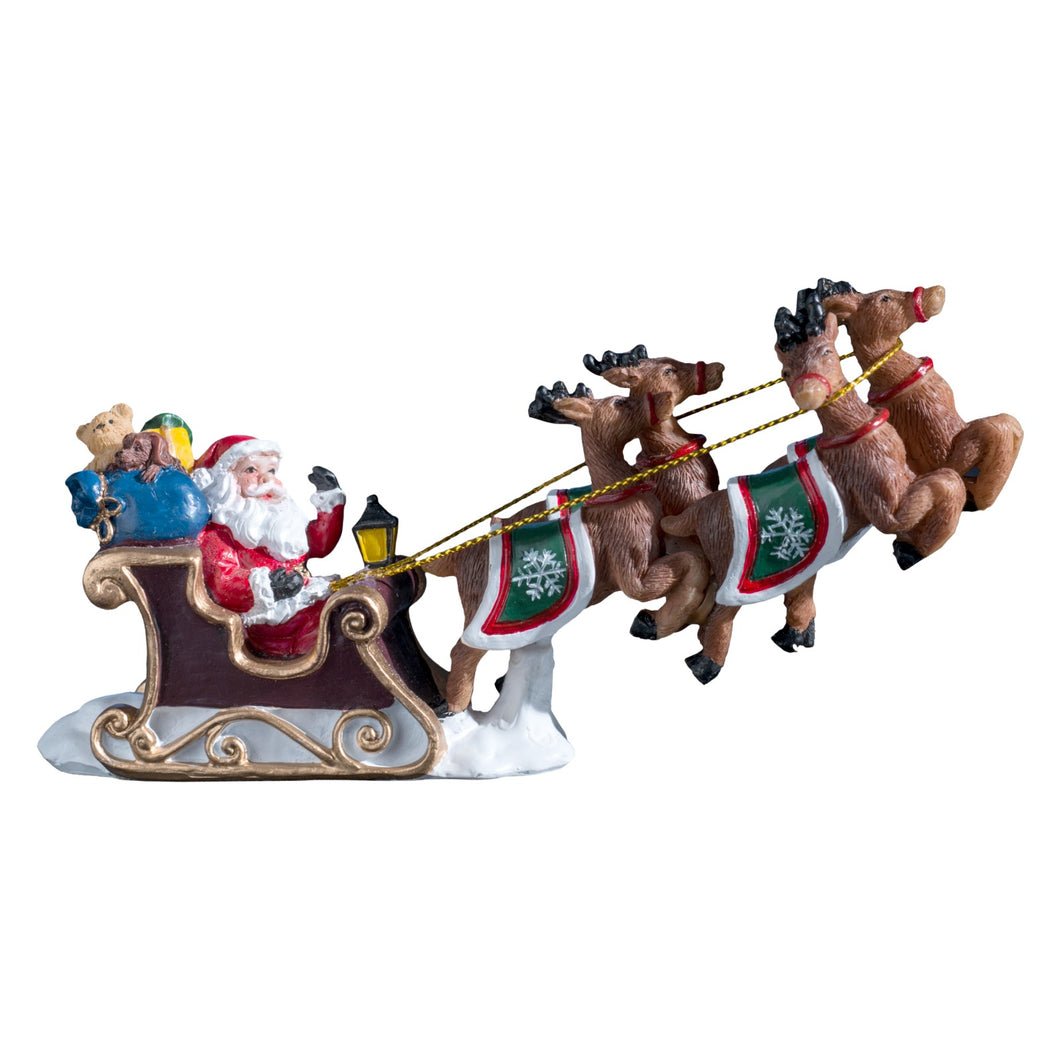 Santa's Sleigh Village Figures Christmas