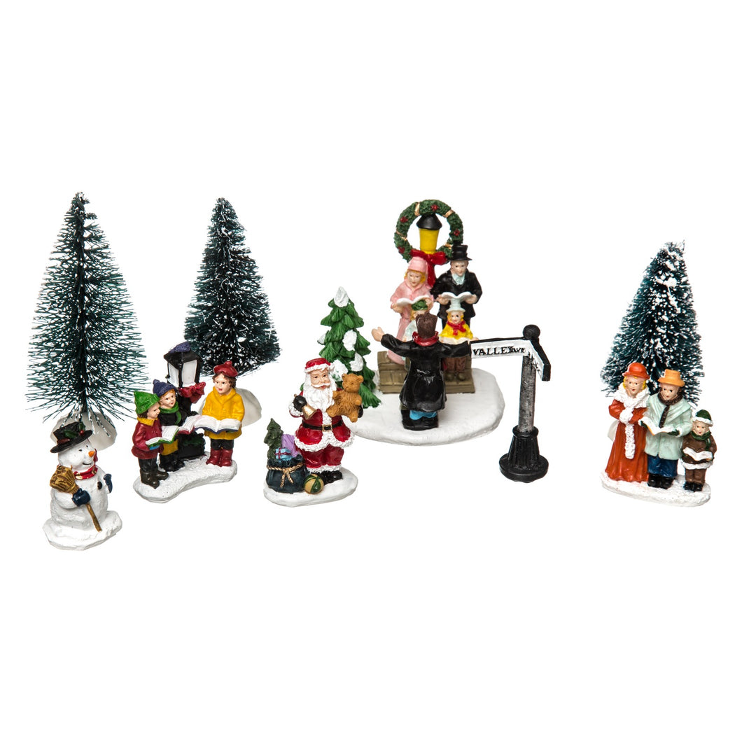 Village Figures Christmas x9