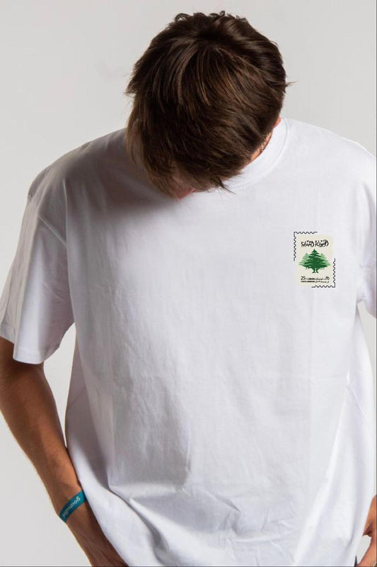 Lebanon One Size Round Neck White T-Shirt