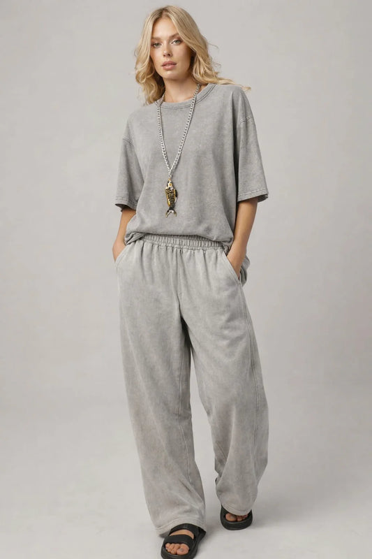Grey T-Shirt and Grey Pants