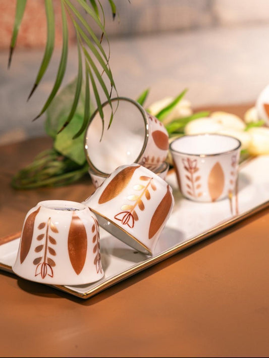 Hand Painted Coffee Chaffeh Cup