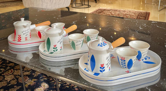 Hand Painted Tray Set