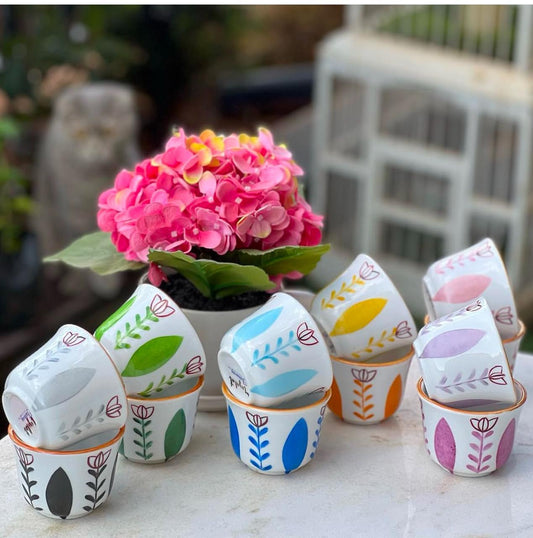 Hand Painted Chaffeh Coffee Cups