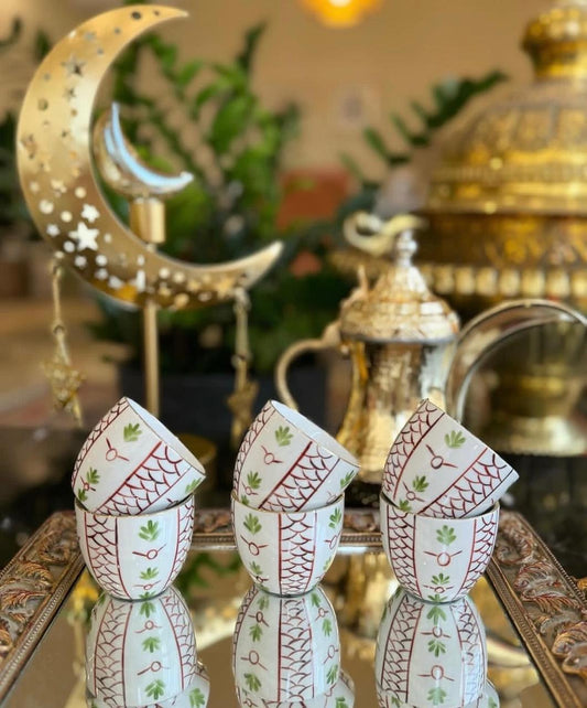 Saudi Hand Painted Chaffeh Coffee Cup