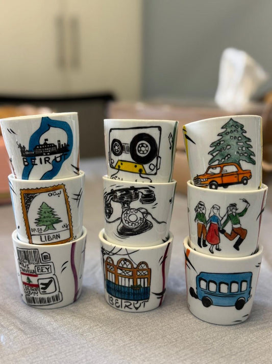 Hand Painted Pop Art Cup