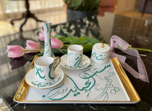 Load image into Gallery viewer, Hand Painted mom Green Tray Set
