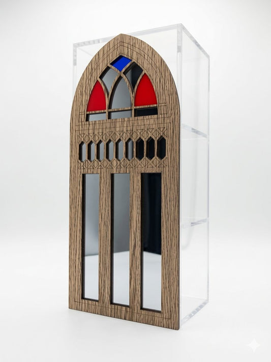 Lebanese Wooden Window Plexi Tea Box