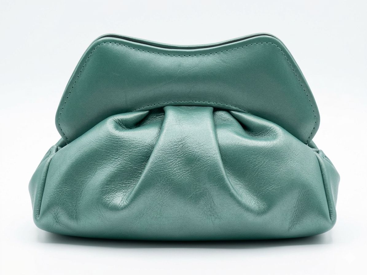 Leather Fluffy Clutch