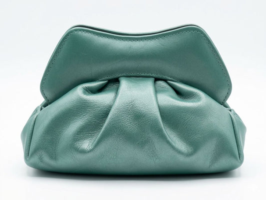 Leather Fluffy Clutch