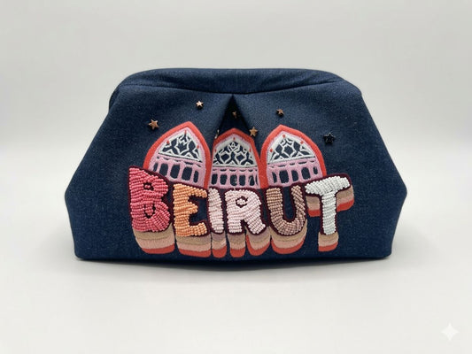 Beirut  Denim Clutch