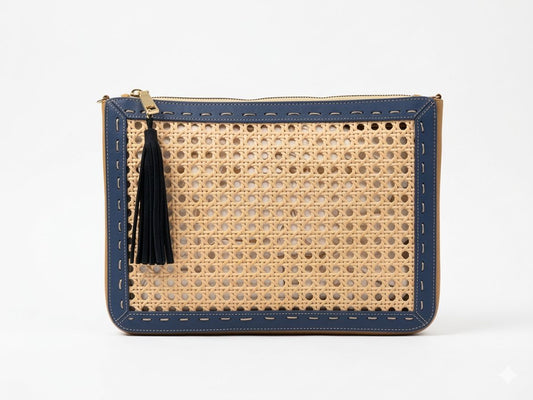 Clutch Leather and Jute