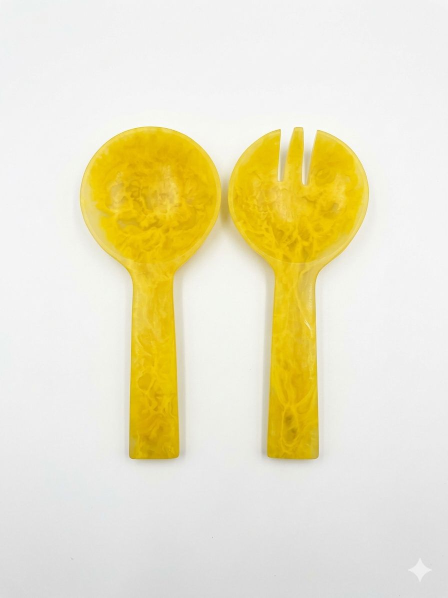 Resin Short Fork And Spatula (Set of 2)