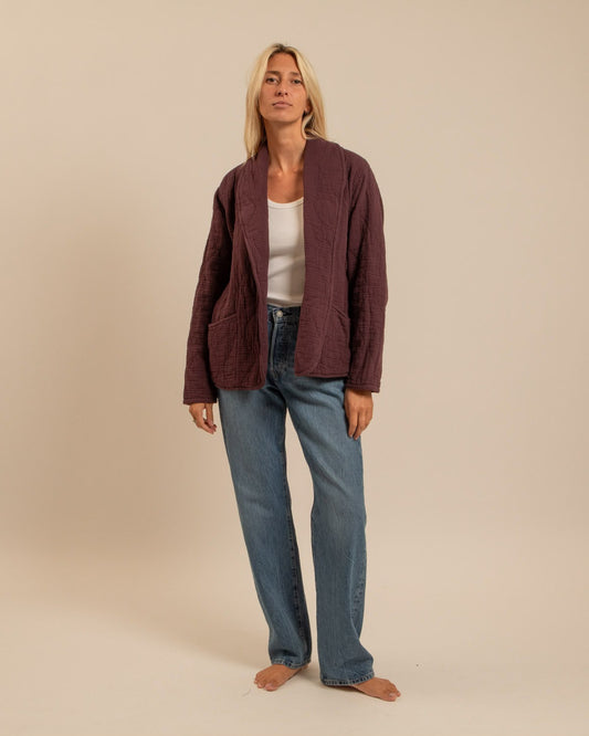 Burgundy textured jacket