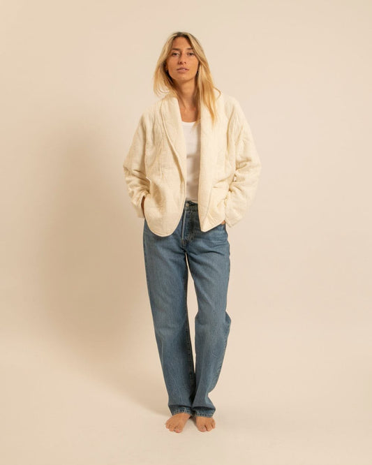 Cream textured jacket