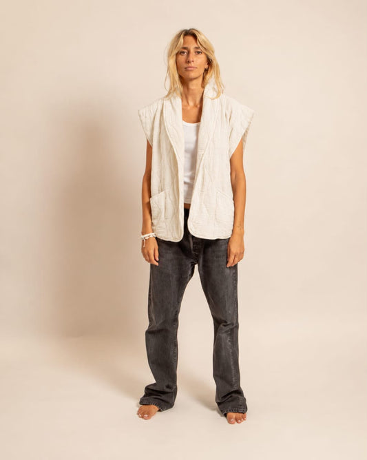Off-white textured vest: