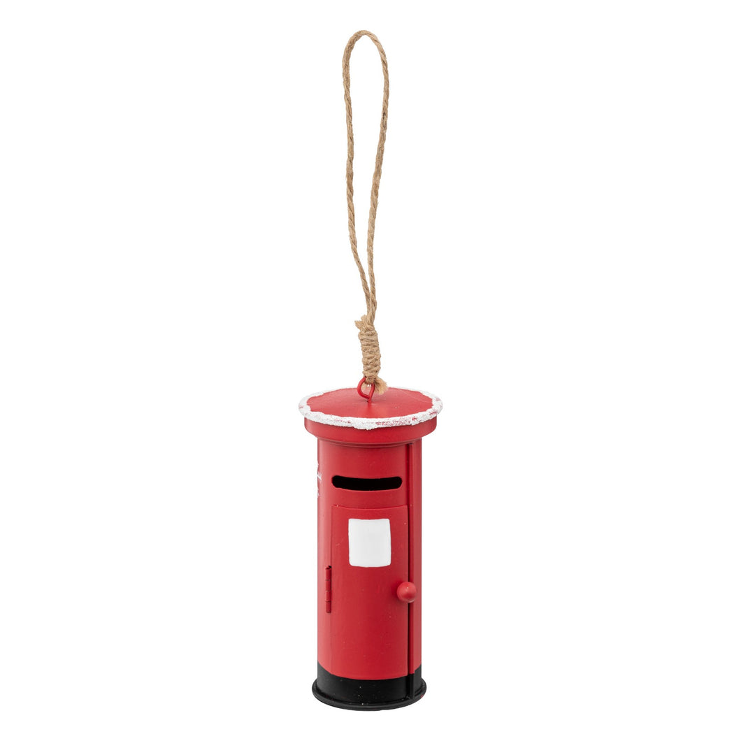 Round Metal Christmas Letter Box 12cm