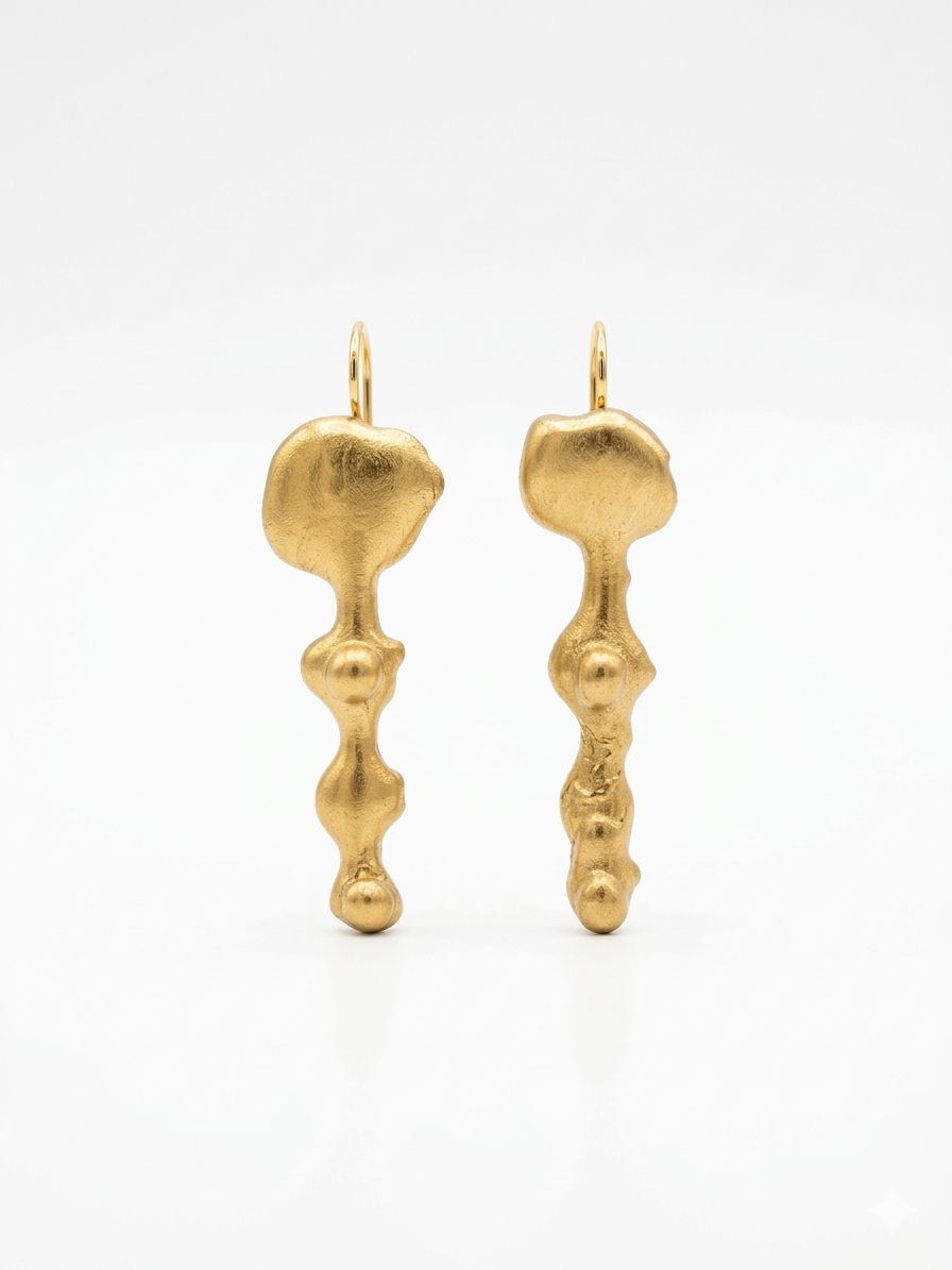 Gold Resin Earrings