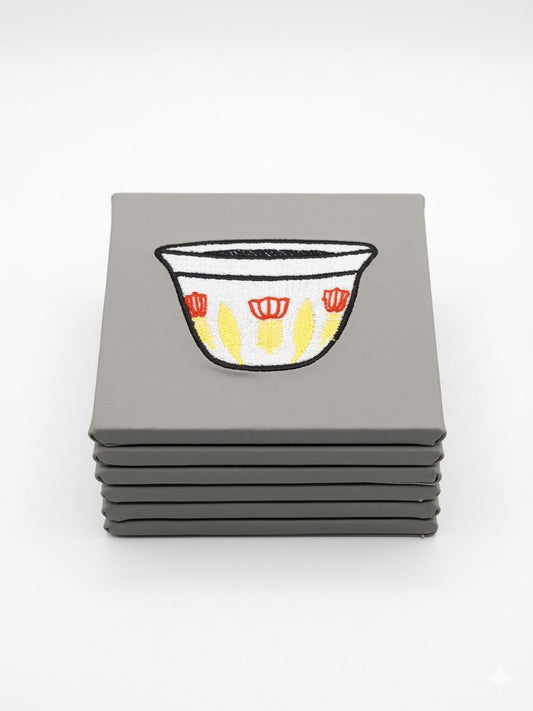 Set of 6 Coasters Different Colors (Chaffeh Cups)