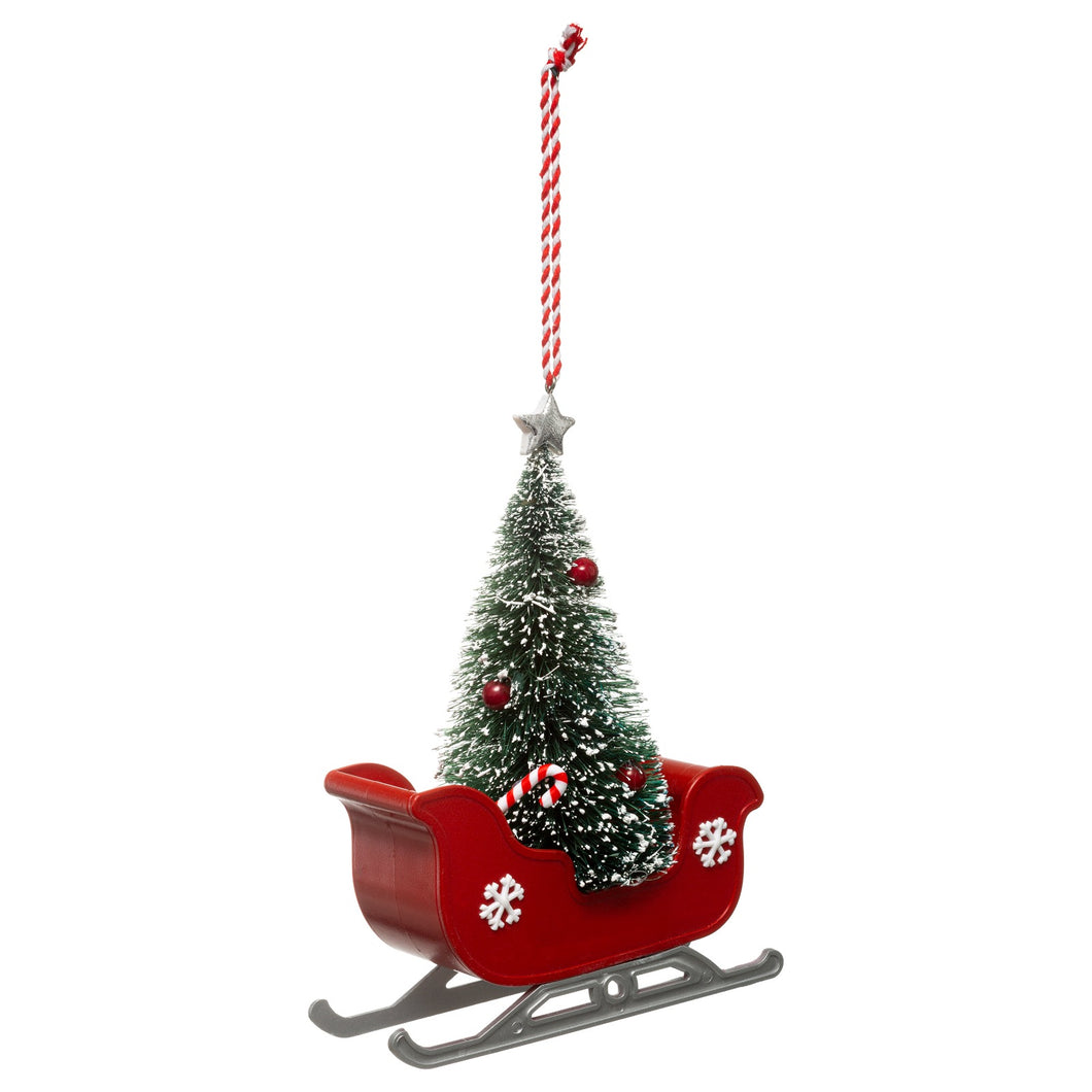 Christmas Sledge Tree Hang Item 15cm